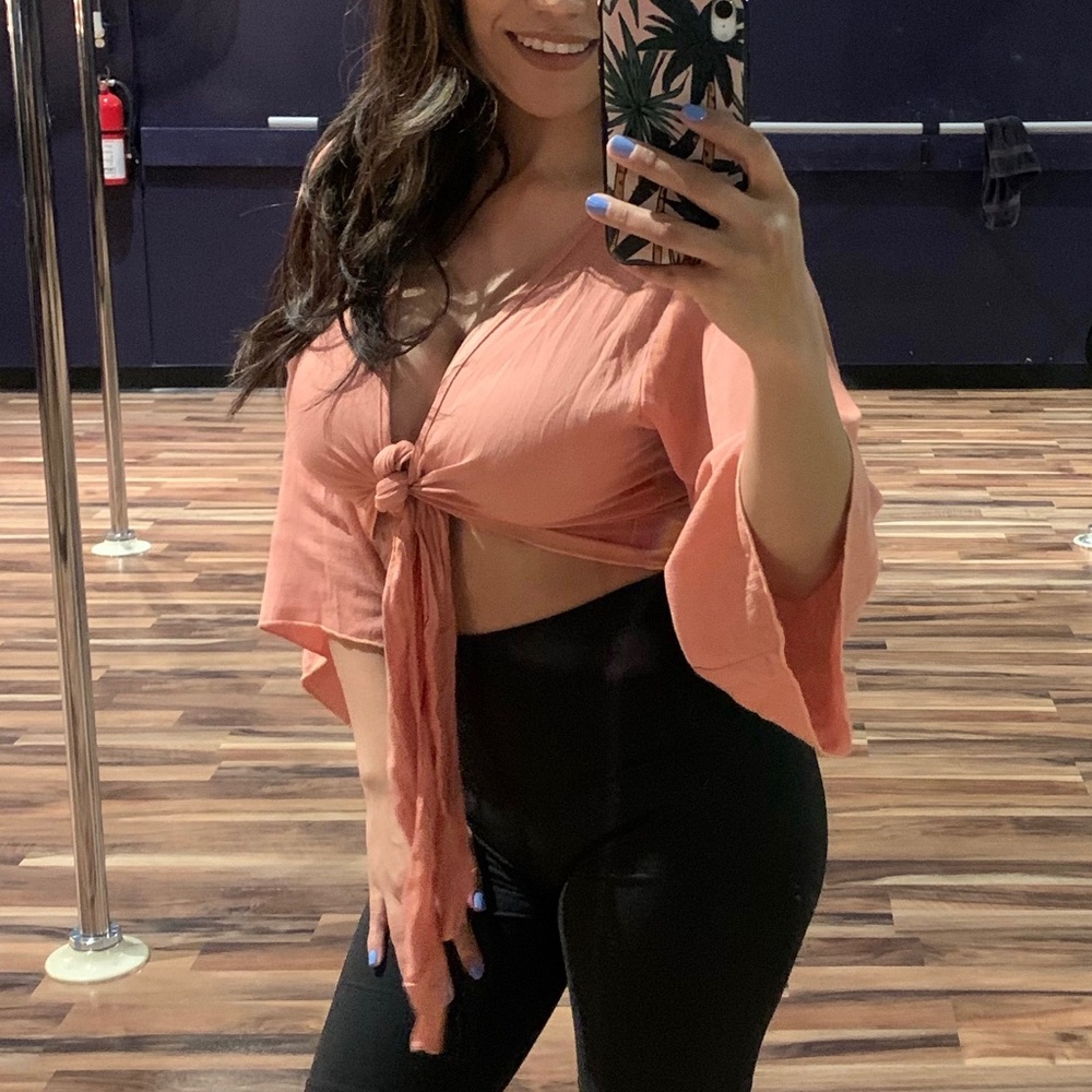 Pink crop top
